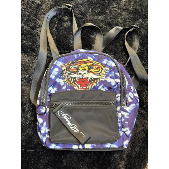 Ed Hardy Mini Festival Backpack Hand Bag Purse Tiger Graphic 10" x 9" - Picture 3 of 6
